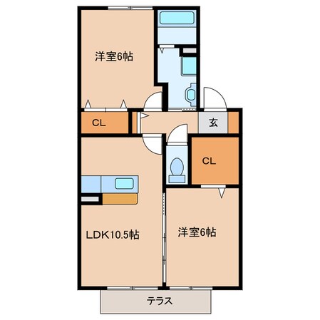 満国寺前 徒歩9分 1階の物件間取画像